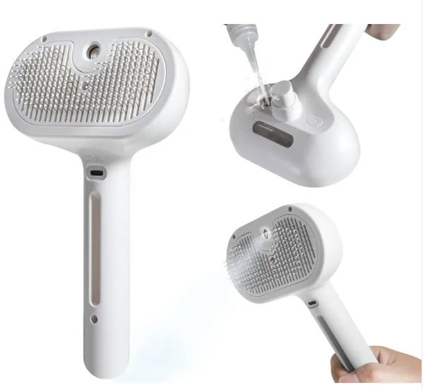 PawsFlow | 2-in-1 Pet Grooming Spray Brush