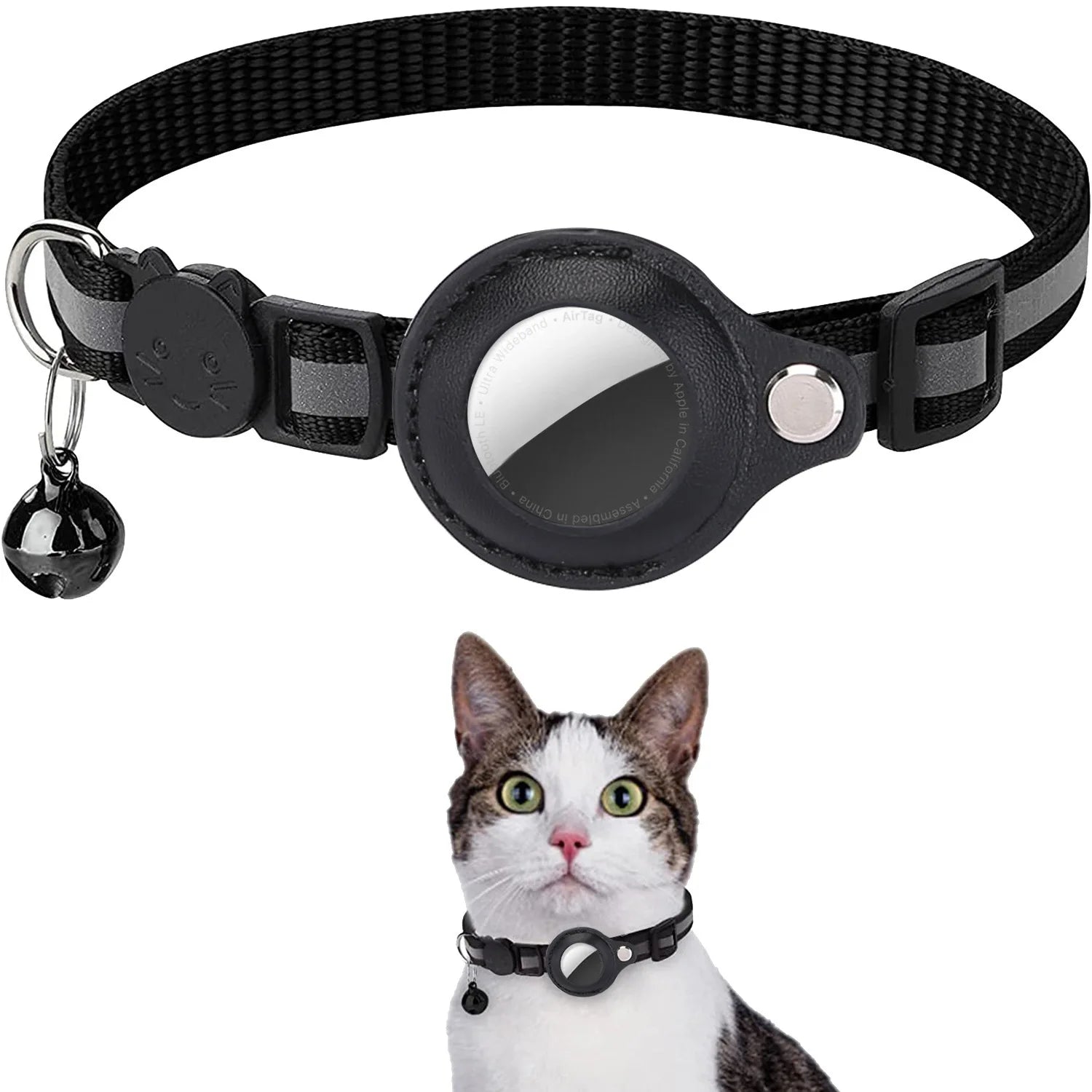 PawsProtect | AirTag Pet Collar with Reflective Nylon Holder